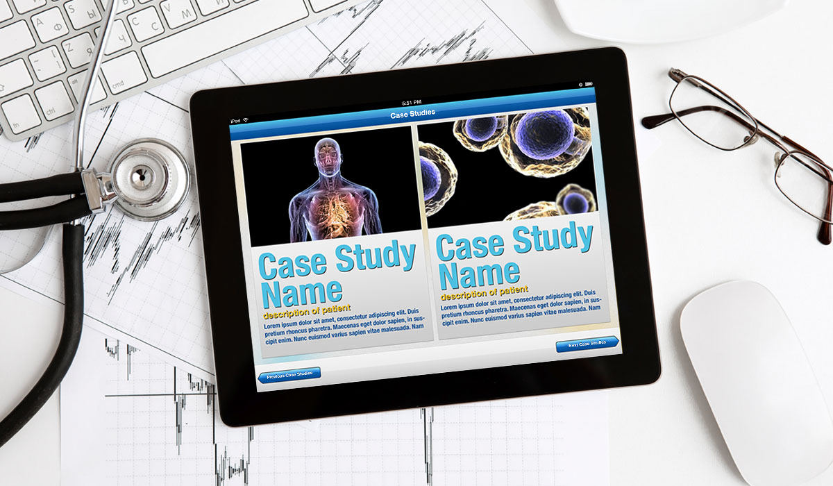 Interactive patient case study in ios on ipad